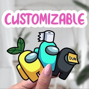 AMONG US STICKER CUSTOMIZABLE